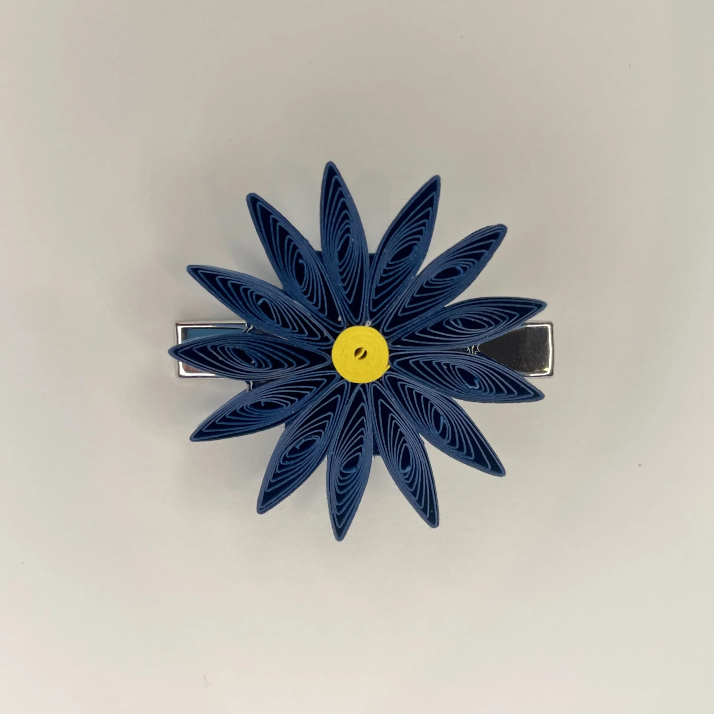 Dark Blue Star Flower Hair Clip