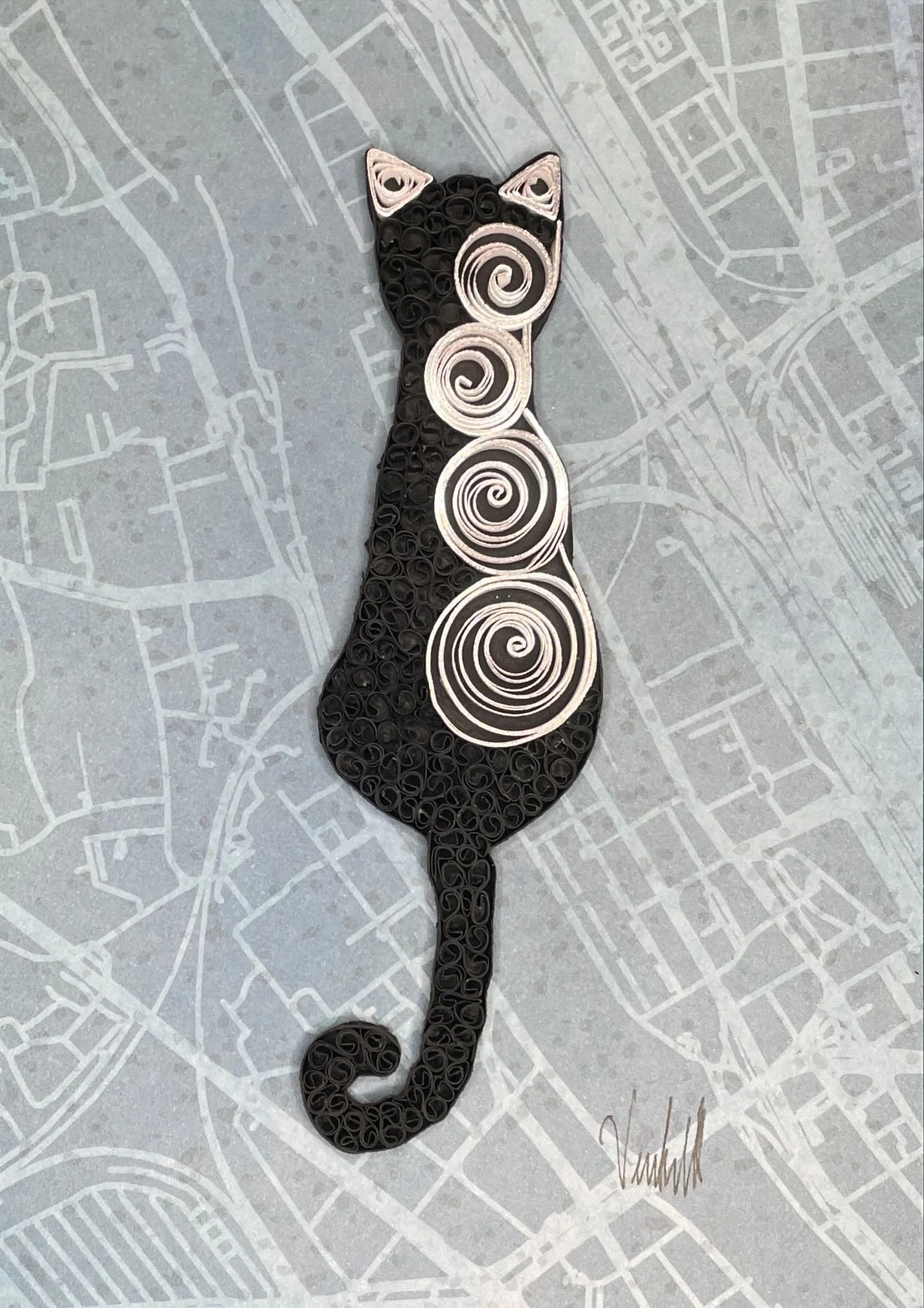 Silver and Black Cat