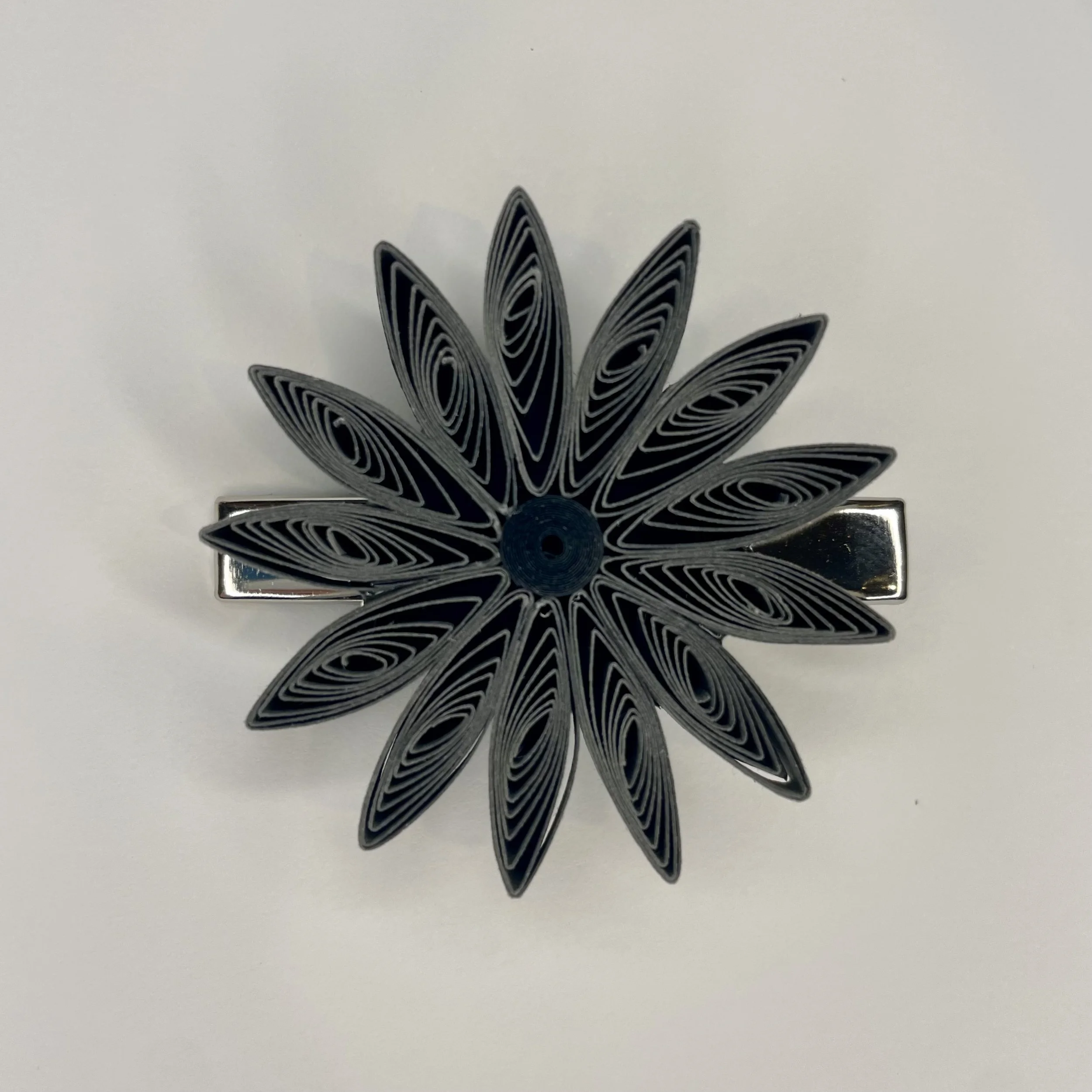Grey Star Flower Hair Clip