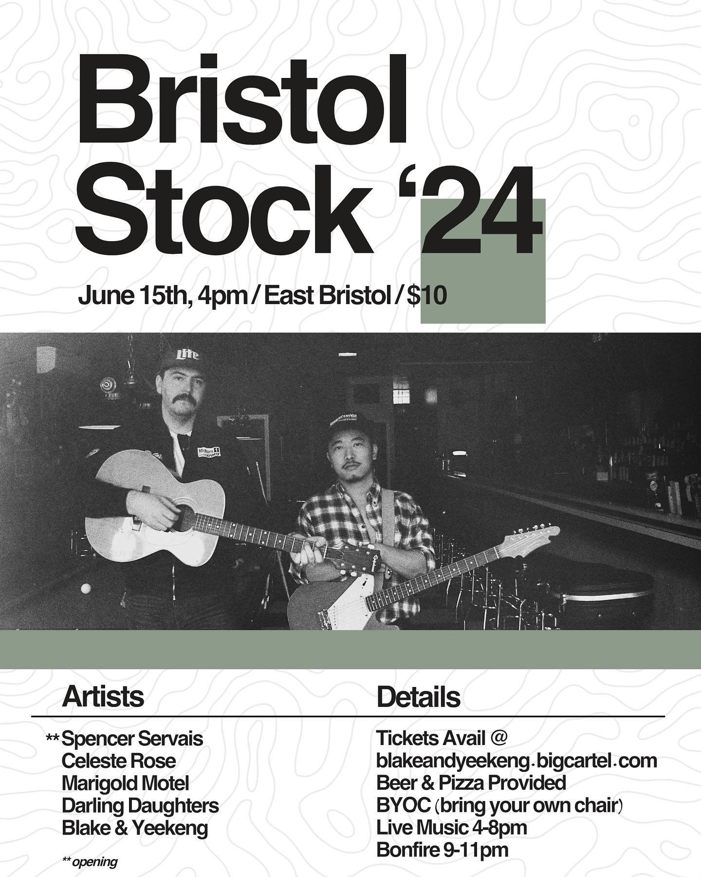 BRISTOL STOCK &lsquo;24 🍻🤠

I&rsquo;m so flippin&rsquo; excited to have been invited to play at a house show hosted by @blakeandyeekeng this June!! Get yer tickets for this one folks (link in bio of course)&hellip;. Chicago, Milwaukee, and Madison 