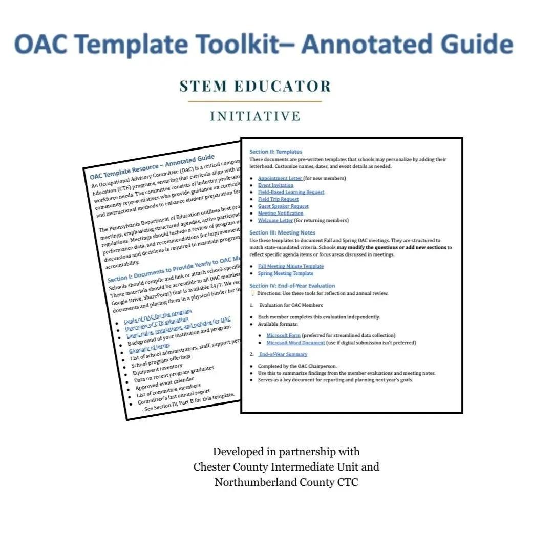 CTE Occupational Advisory Committee Toolkit — STEM Equity Initiative