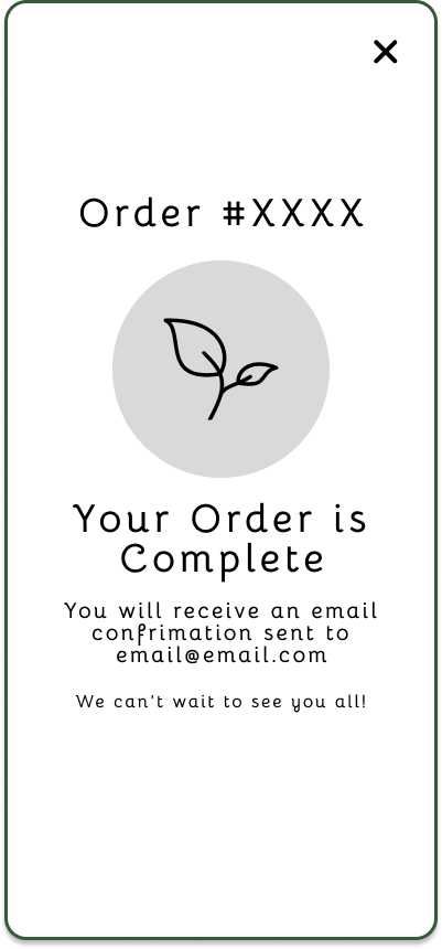 Confirmation Page