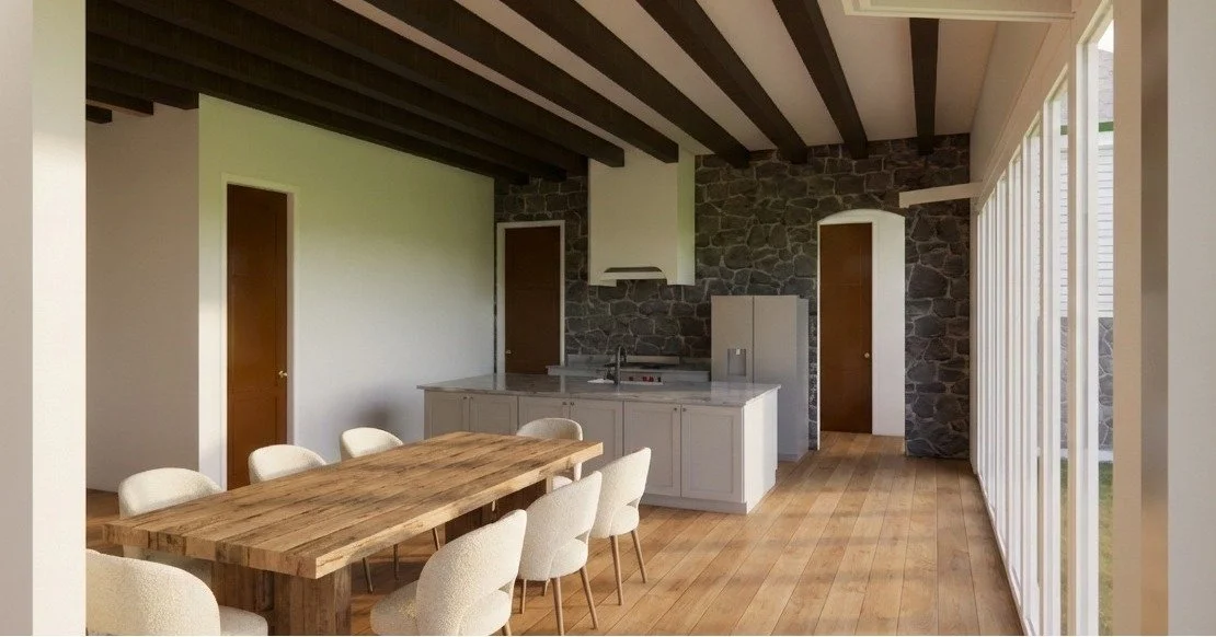 Rustic charm meets modern scale. 🏛️ From the textured stone to the linear ceiling details, this kitchen is a masterclass in architectural balance.

#houseofcanaan #interiorrendering #openconcpet #dreamkitchen #interiordesign