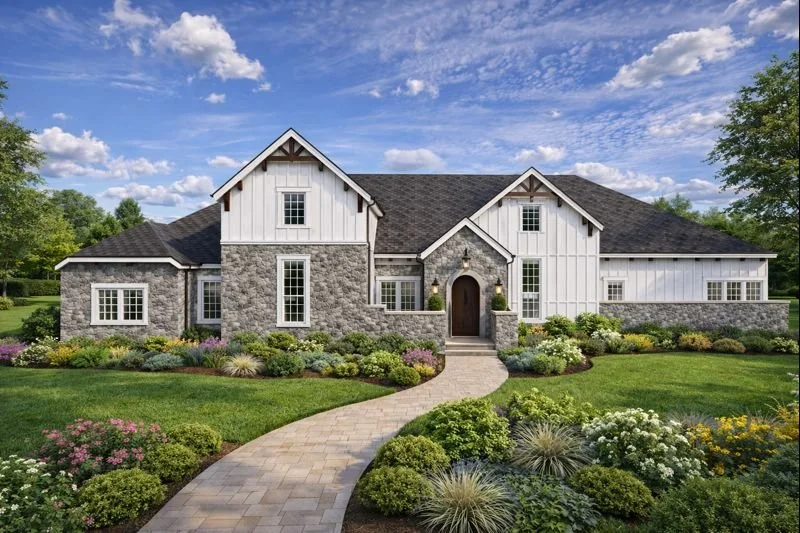 Ready to build your forever home? 📐With $4,600$ square feet of thoughtfully designed space, this plan offers the room your family needs without sacrificing an ounce of style.DM us today to purchase this plan or to learn more about our custom design 