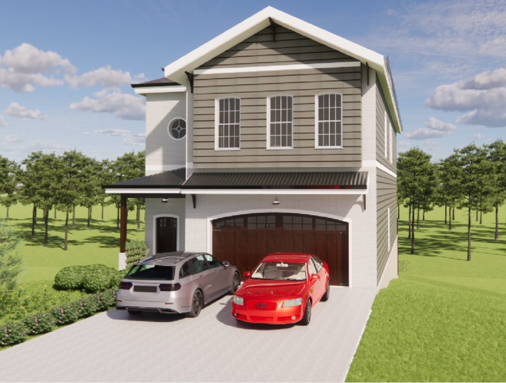 4 Bed 3 1/2 Bath Modern Home Plan