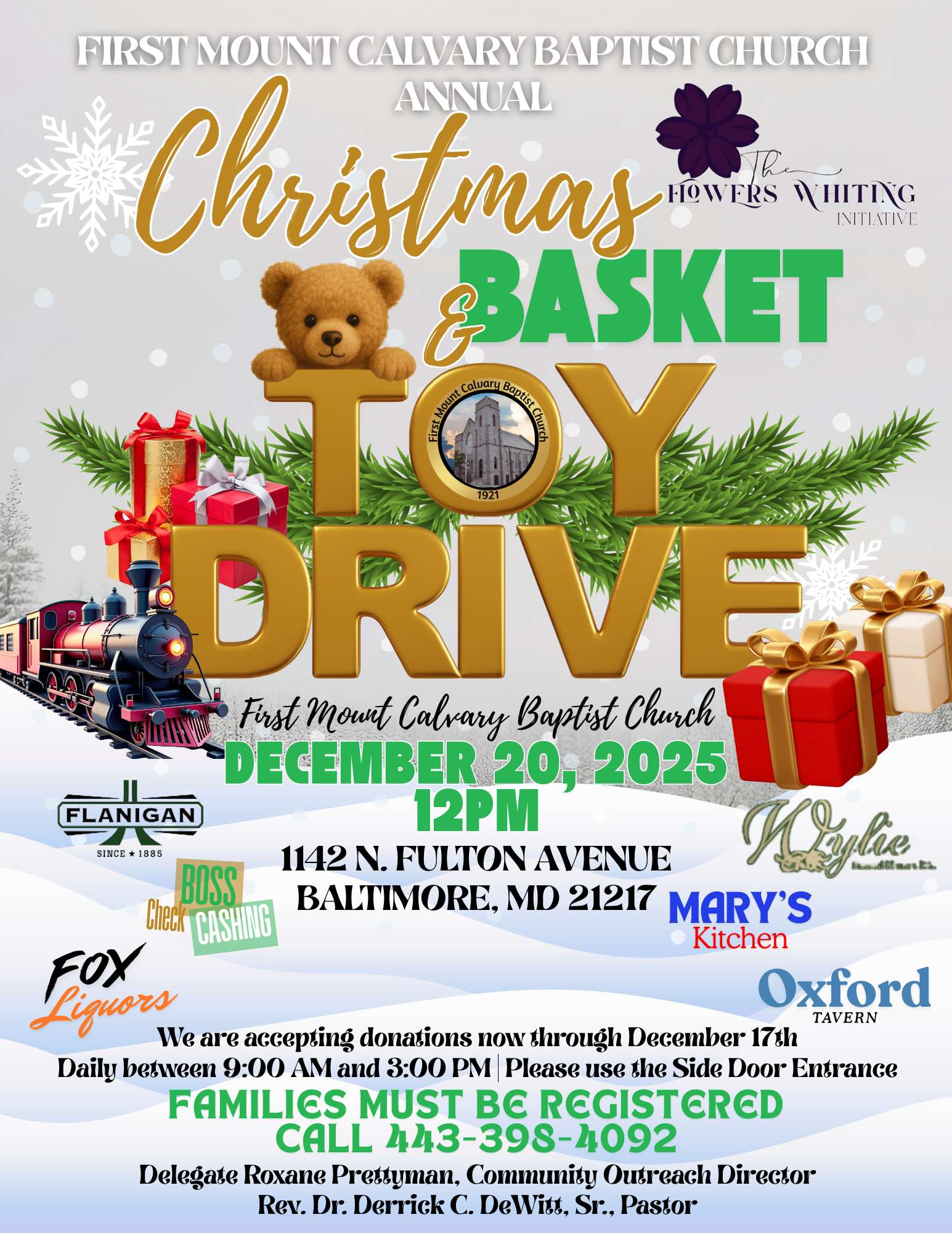 Annual Christmas Toy Drive &amp; Food Basket Distribution 