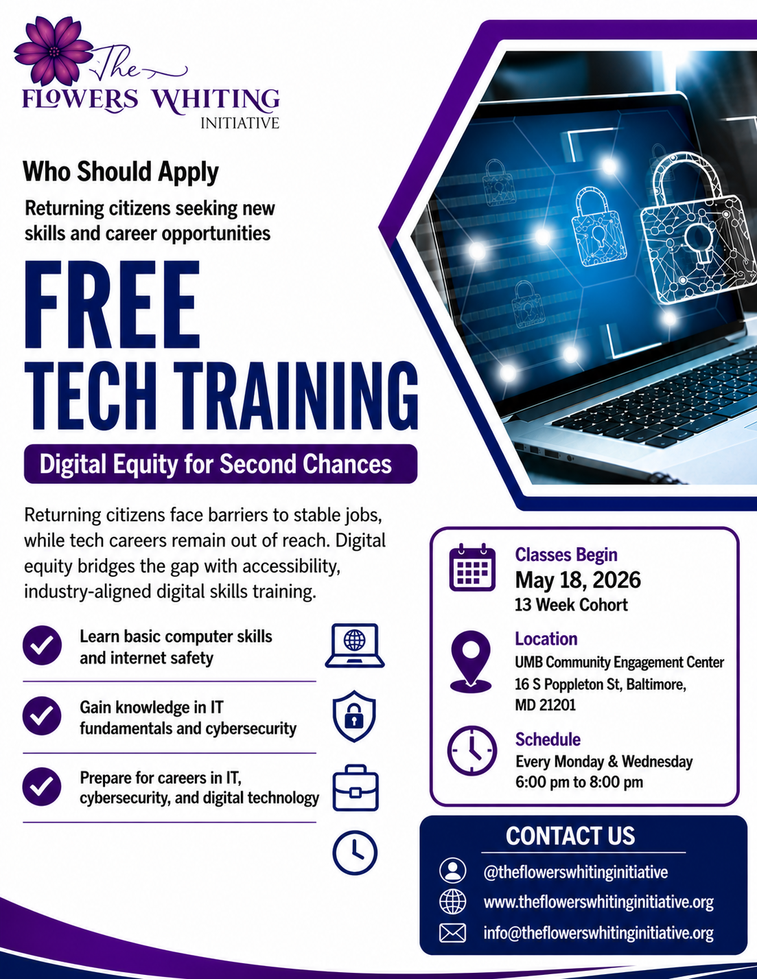 FREE TECH TRAINING Digital Equity for Second Chances