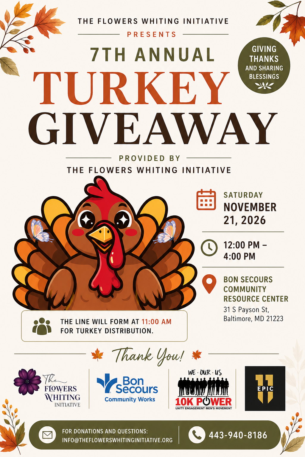 The 7th Annual Turkey Giveaway