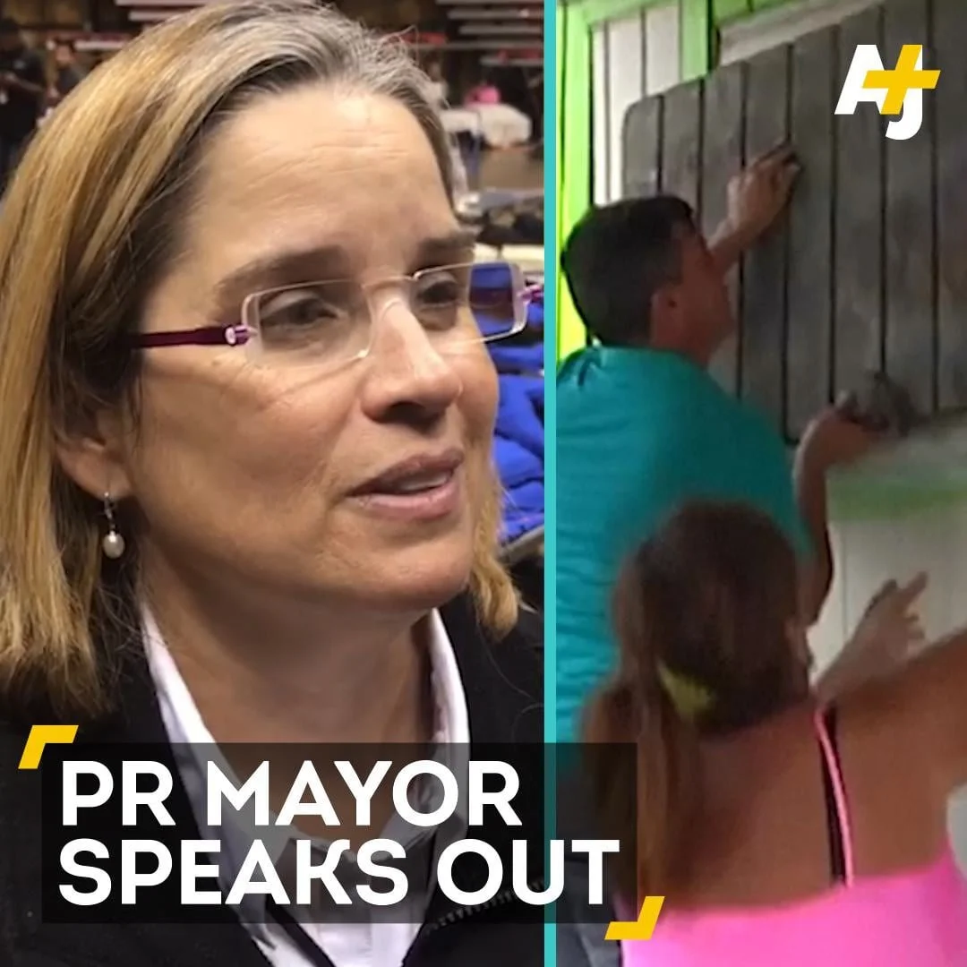 AJ+, September 2017. 1.3M views. Field-produced during active storm conditions. Mayor on camera, unscripted: *"At least somebody's listening on the other side of the ocean."* Cruz's federal advocacy contributed to the congressional FEMA investigation