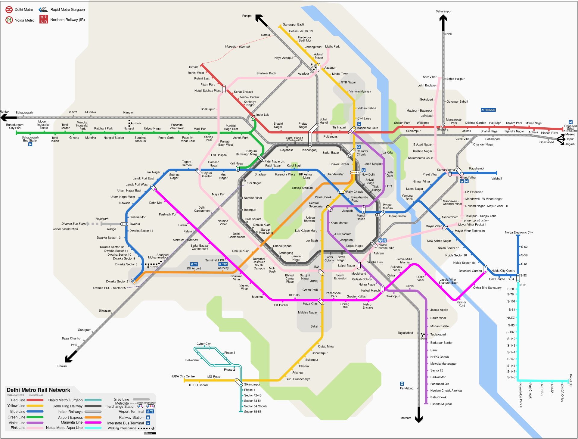 Panduan Transportasi Publik Delhi - Delhi Metro