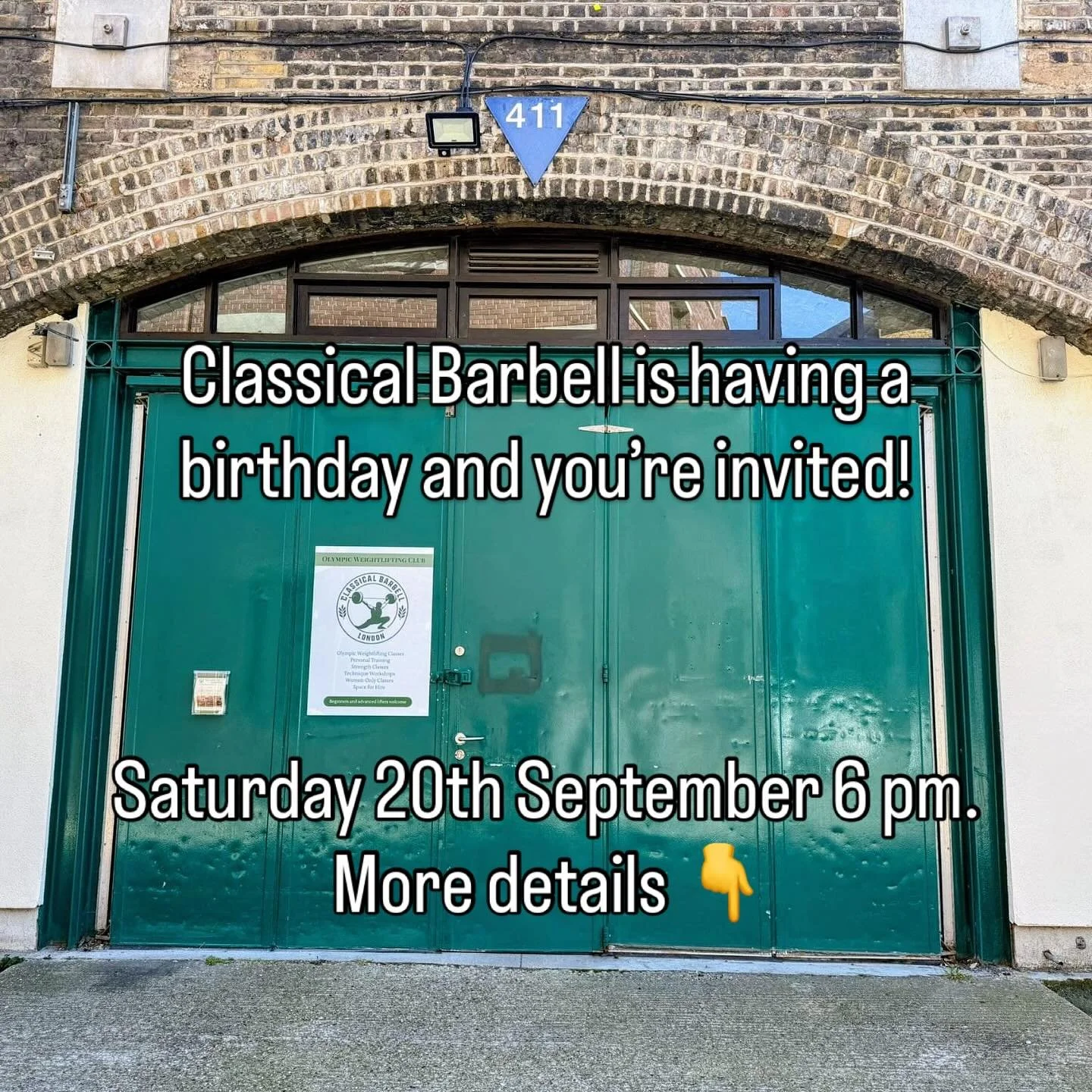 It&rsquo;s Classical Barbell&rsquo;s first birthday next week 😱🎂 

To celebrate we&rsquo;ll be having a glass of prosecco in the gym at 6pm on Saturday 20th September, before moving next door to the @greatbeyondbeer taproom. Members, regulars, occa