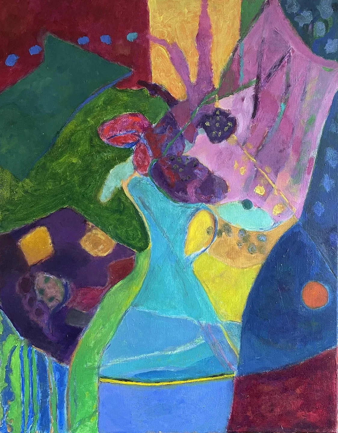 Blue Vase and Teapot, 22x30