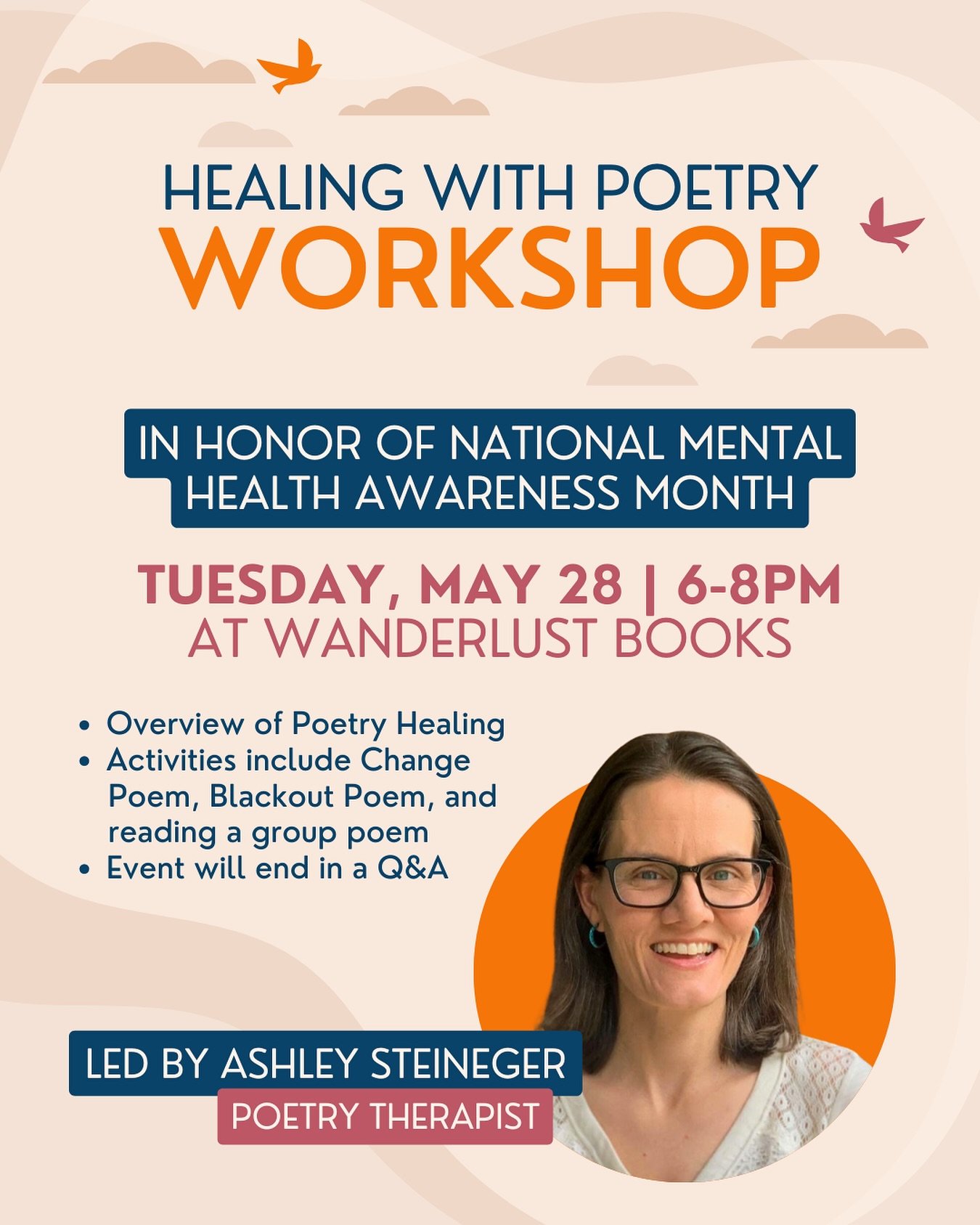 Have you ever wanted to learn about poetry therapy? We are hosting a workshop led by @thepoetrytherapist totally free! Space is limited so please RSVP at the link in bio.