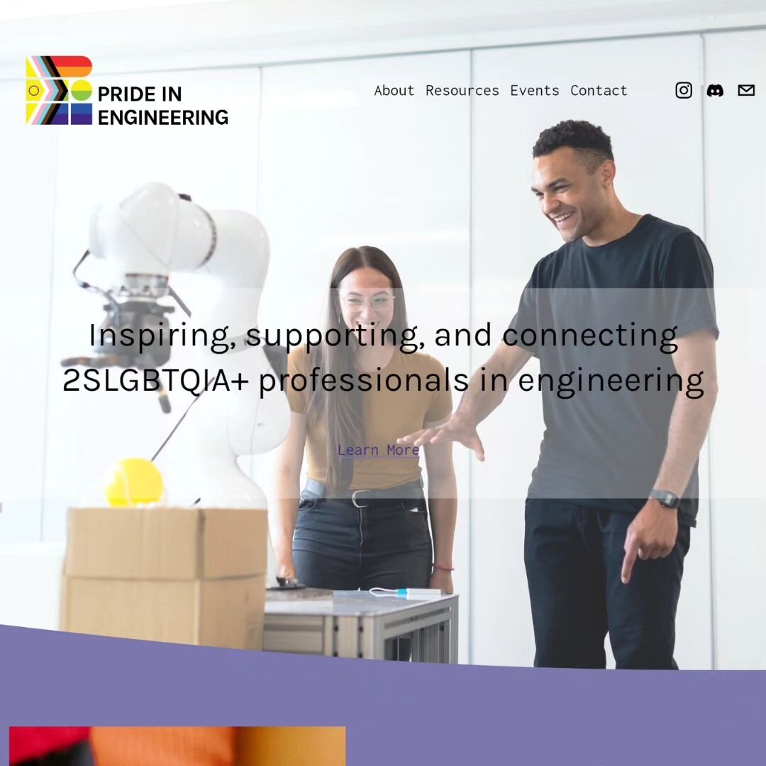 🌈 Elevating Engineering Excellence! 🛠✨ Introducing our NEW website &ndash; the dynamic space for 2SLGBTQIA+ professionals in engineering! Here are snapshots of some of the highlights and key features of the site.

🚀 Explore exciting events, invalu