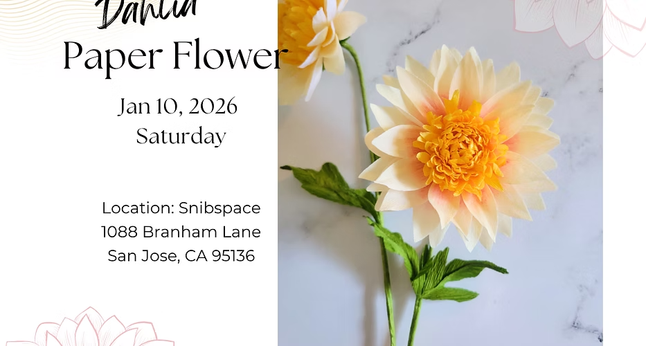 Paper Dahlia Flower Workshop