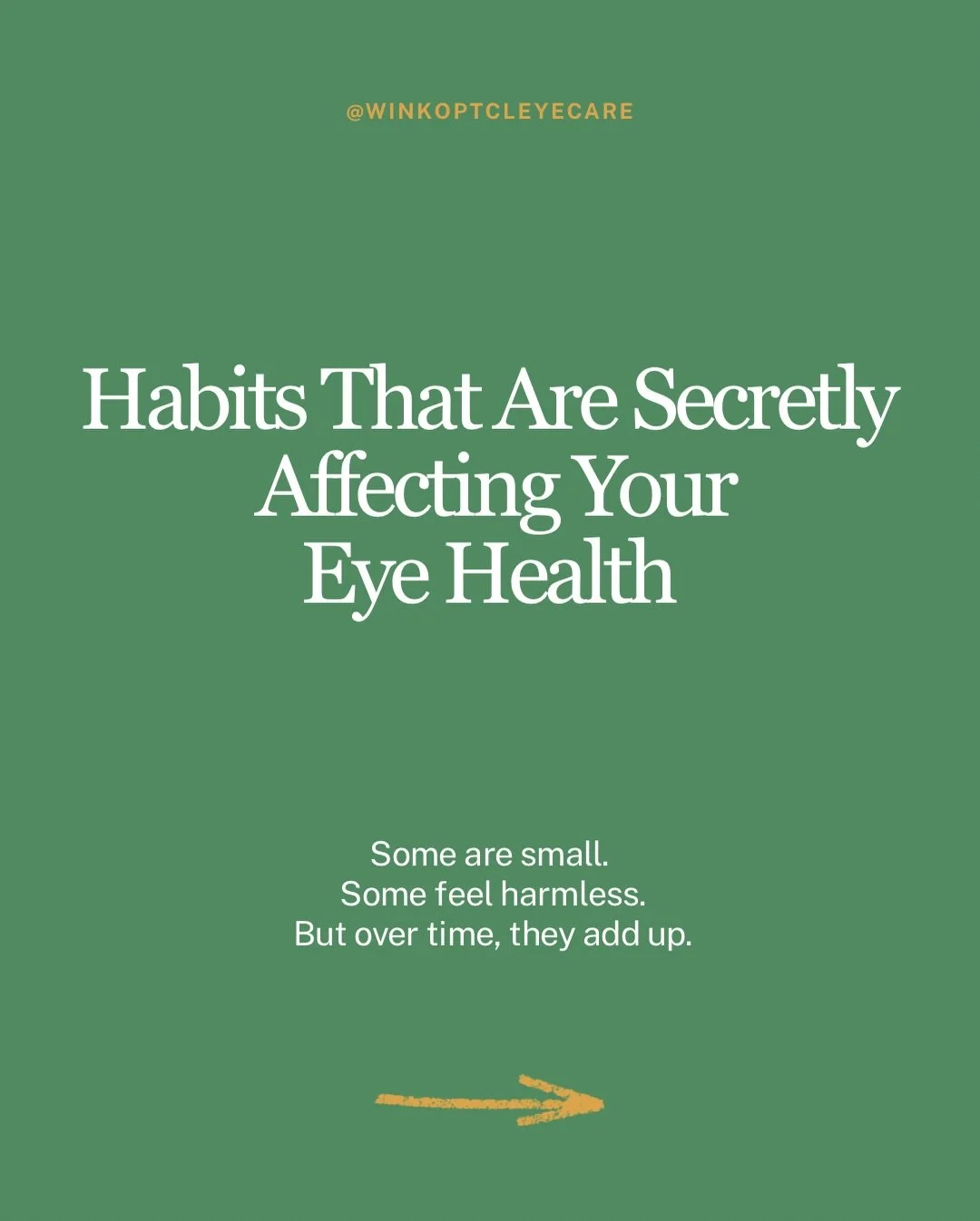 Daily habits play a bigger role in eye health than most people realize 👁️ 
 
From screen time to UV exposure, small choices can make a big difference. 
 
📍 Leander &amp; Central Texas 
 
Schedule your eye exam by clicking the link in our bio. 
 
#L
