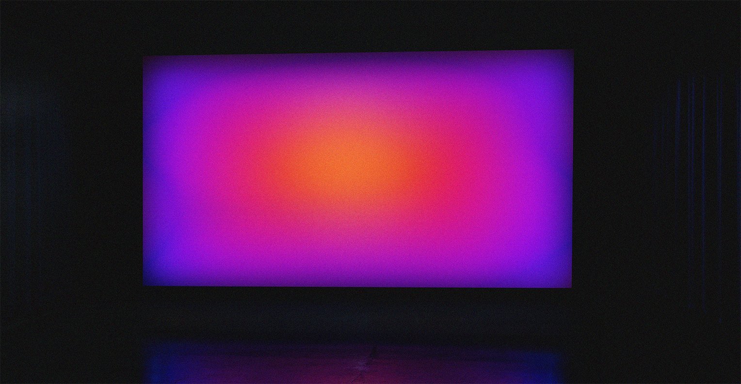 New Blue Lagoon (2026). Light projection, variable dimensions, Melbourne/Naarm, April 2026.