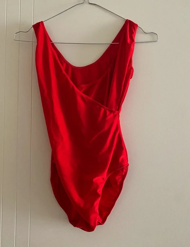 Red Lycra Leotard with Cross at Front