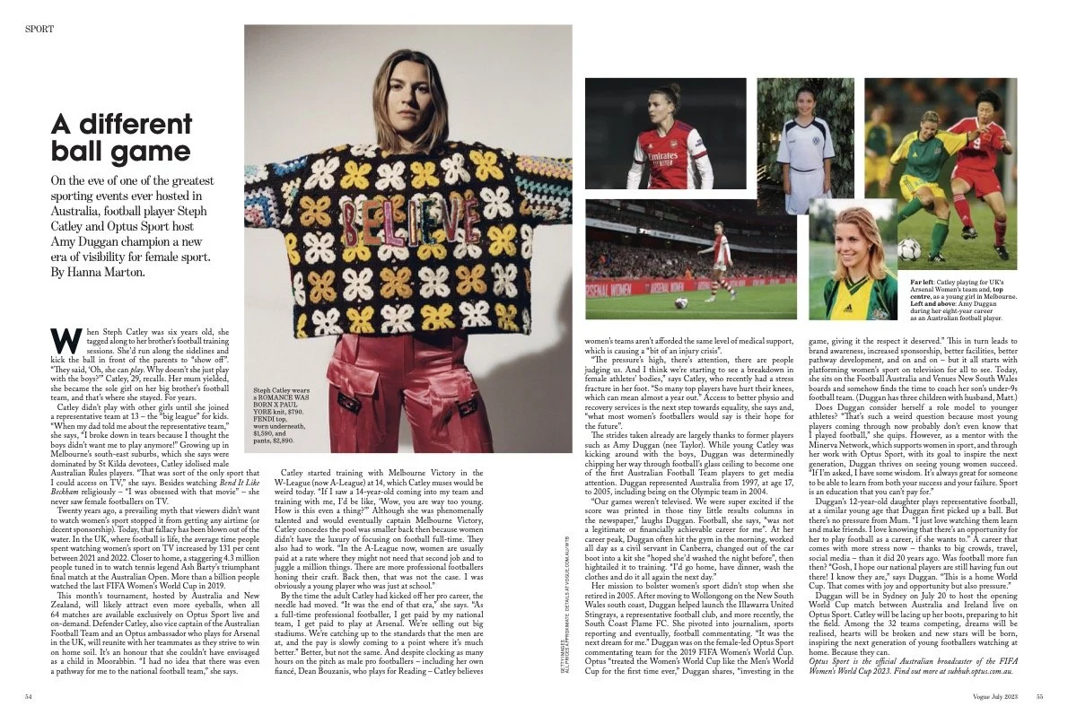 'A Different Ball Game', Vogue, July 2023