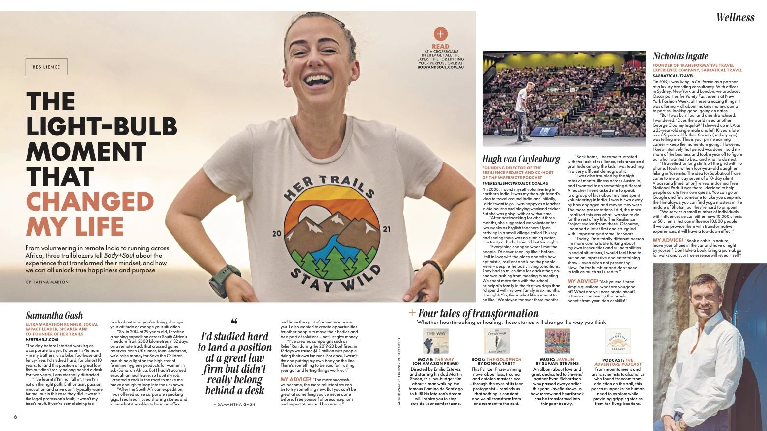 'The Light-Bulb Moment That Changed My Life',  Body & Soul, 29 October 2023