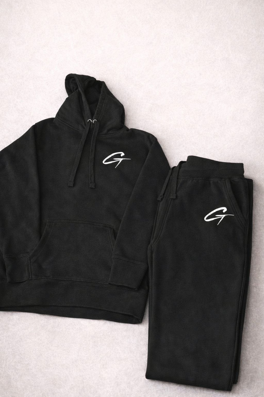 G Lounge Set: Unisex Soft-Washed Premium Fleece (Black- PRE Order)