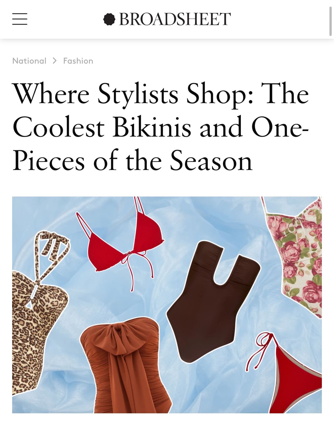 Swimwear, but make it considered. Thank you @broadsheet_melb and @yemagz for the feature 🖤
.
.
.
.
#broadsheet #swimwear #stylist #personalstylist #foryou