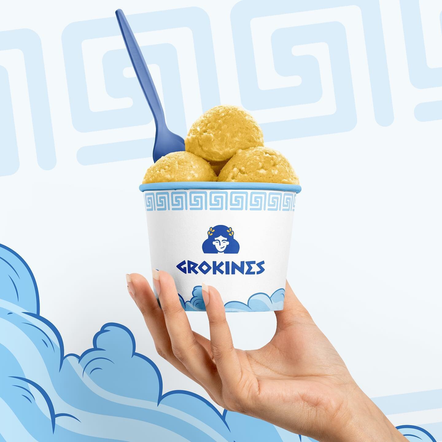 Branding voor ijssalon Grokines 🍦, waarbij een nieuwe Griekse godin tot leven komt! 🇬🇷

Een #branding #rebranding of #website nodig? Wij helpen je daarbij, let&rsquo;s meet up!