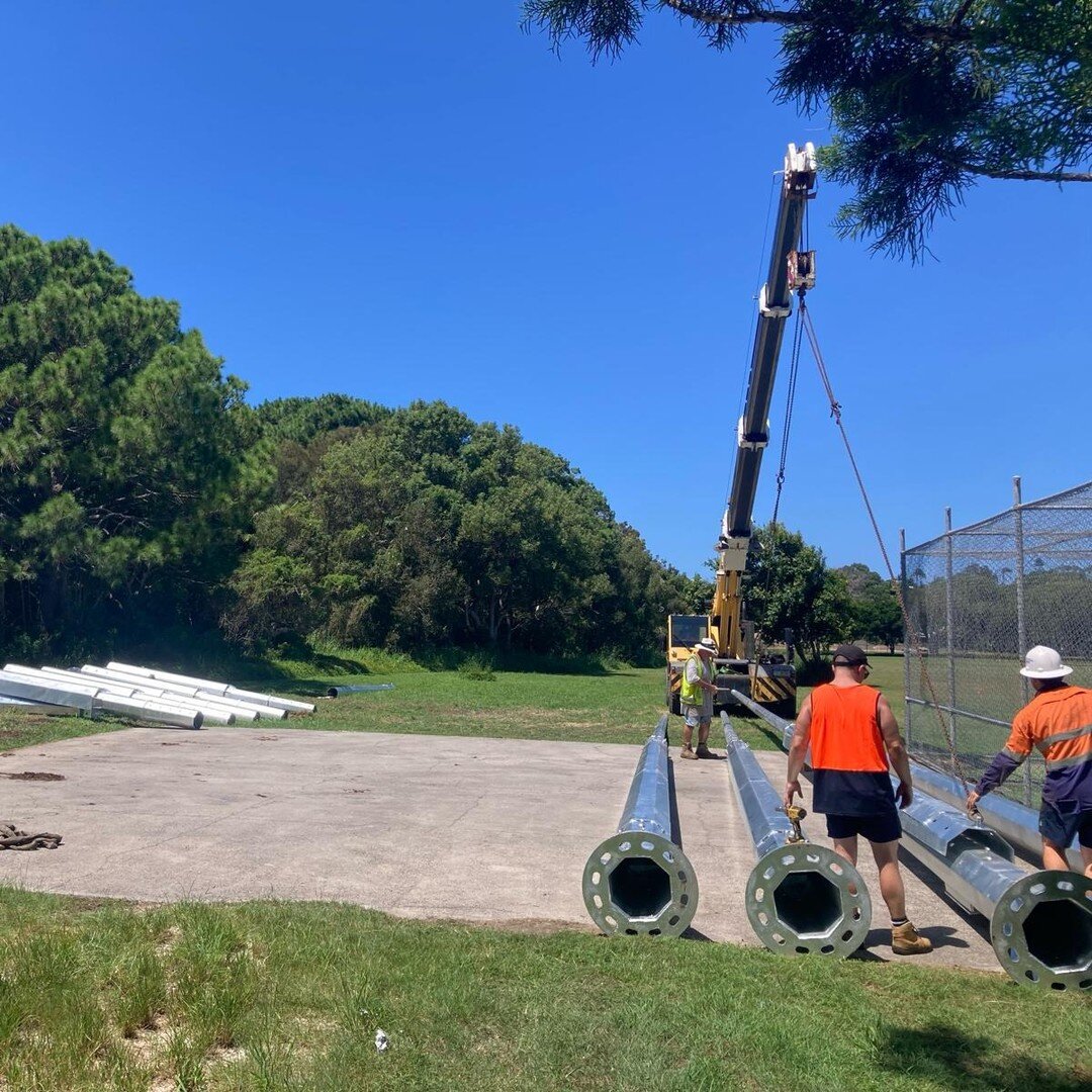 So much happening at the Club right now!! NEW LIGHT TOWERS going in!!! BB2 will be able to host night games!!! SO we could have double headers on Friday nights - under lights!!