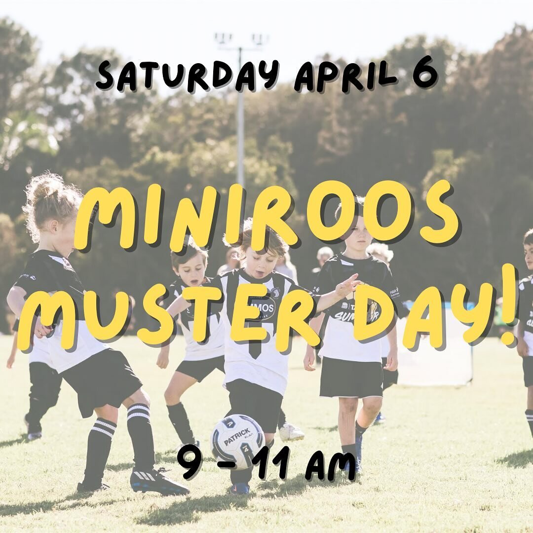 Hey parents!
It&rsquo;s almost time for our annual Miniroos Muster Day!!!

🗓️ April 6th
⏰ 9 - 11:30 AM
📍 Byron Bay Memorial Rec Grounds, Carlyle St

Muster Day is a chance to get Miniroos players, coaches, and parents together and coordinate&nbsp;t