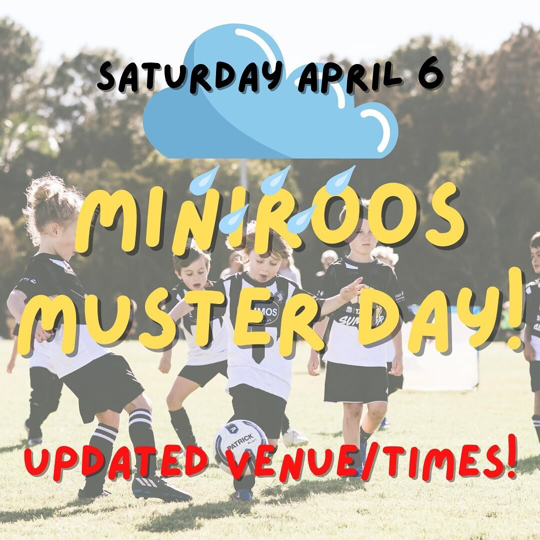 Due to the weather and closure of our home fields, the Massive Muster Day has moved to the Byron Bay Services club!

Please note the below time slots as we cannot fit everyone in at the same time. Each age group needs to turn up at their allotted tim