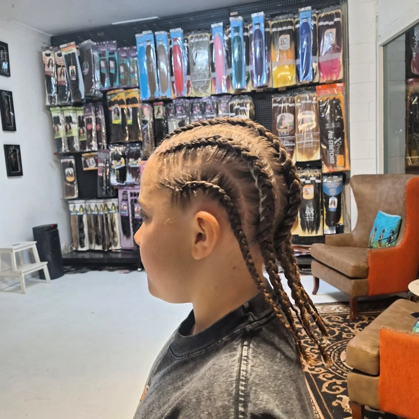 Cornrows on natural hair