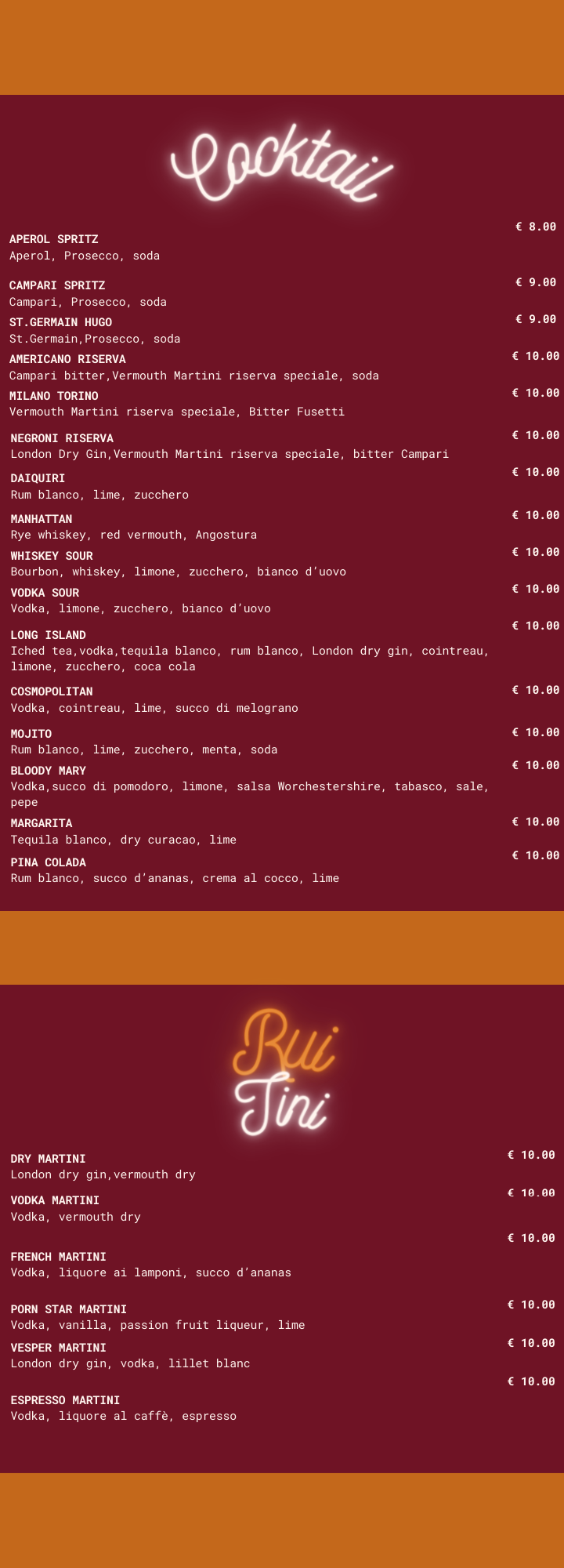 COCKTAIL — RUI