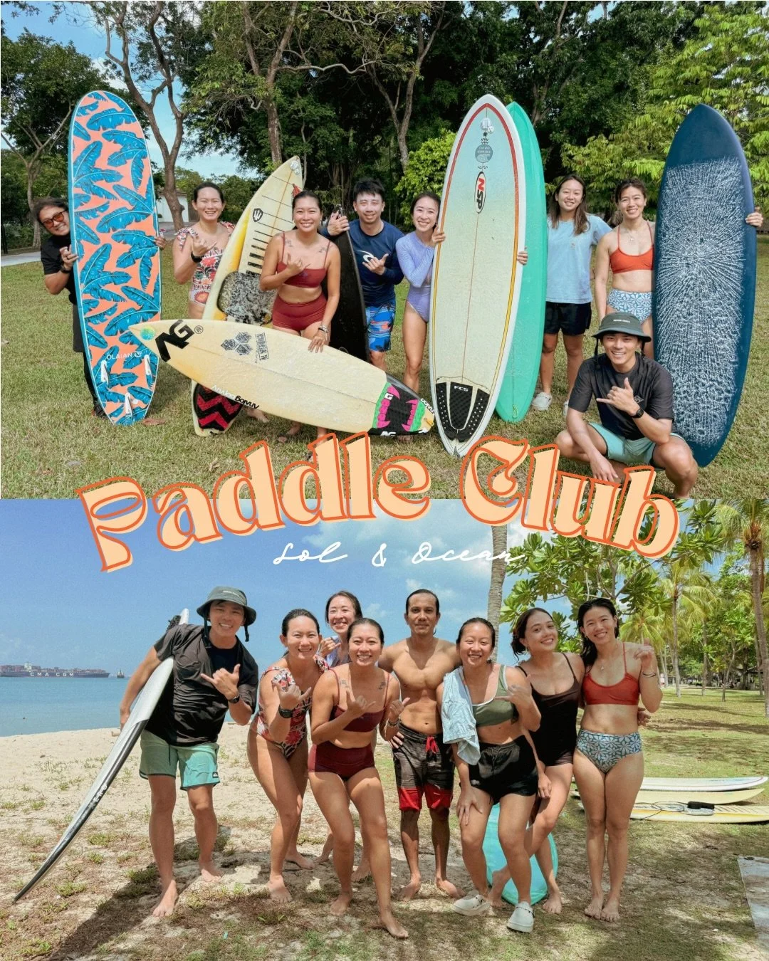 To the new, the regulars and the rare Pok&eacute;mons, thank you for braving the brutal sun and sharing your awesome vibes! See you in May ☀️
&bull;
&bull;
#solandoceanpaddleclub #solandoceangirls #solandoceanlife #ecp #surfers