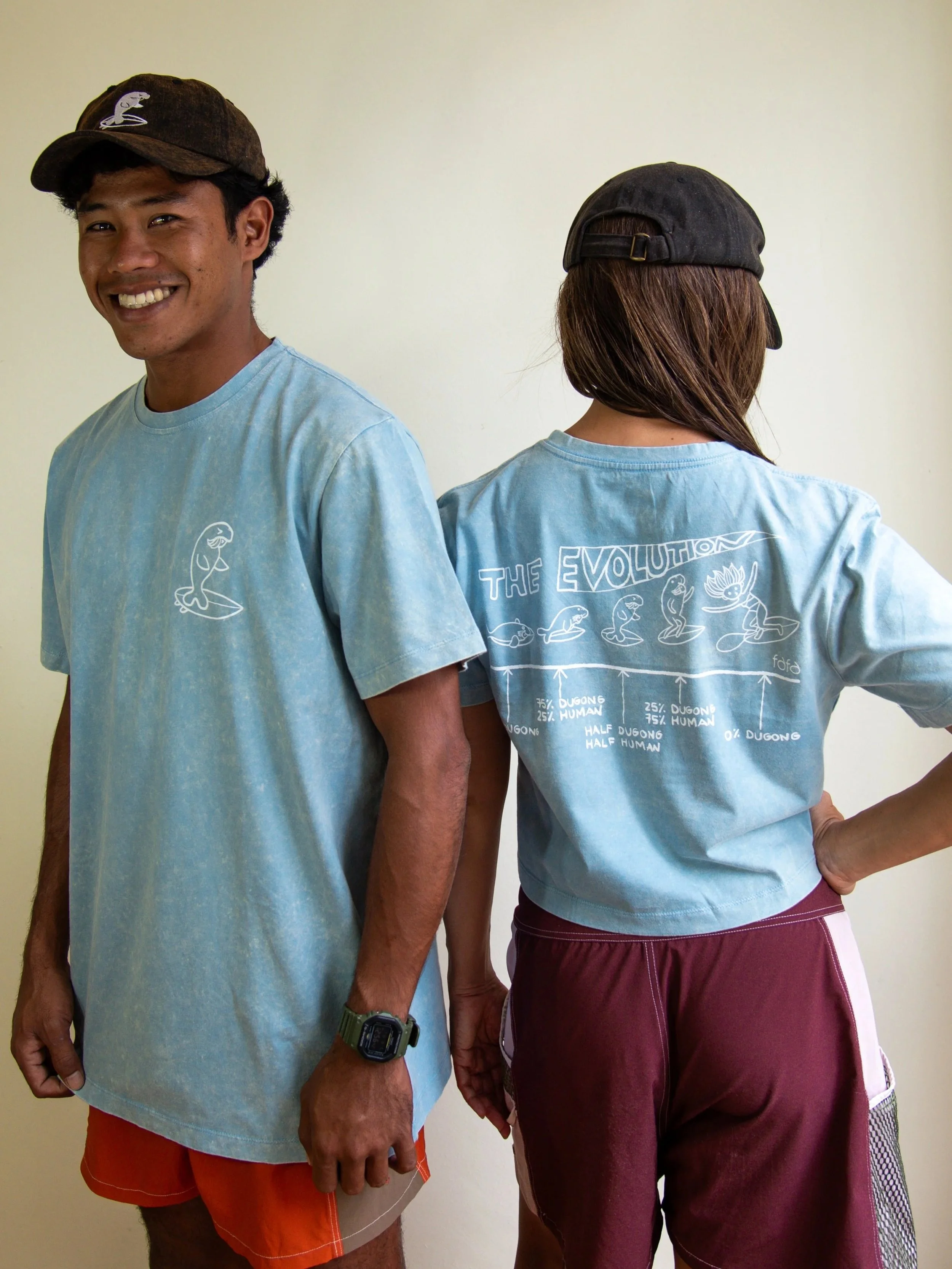 LOST FISH STUDIO Crop tee Dugong Evolution 5.jpg