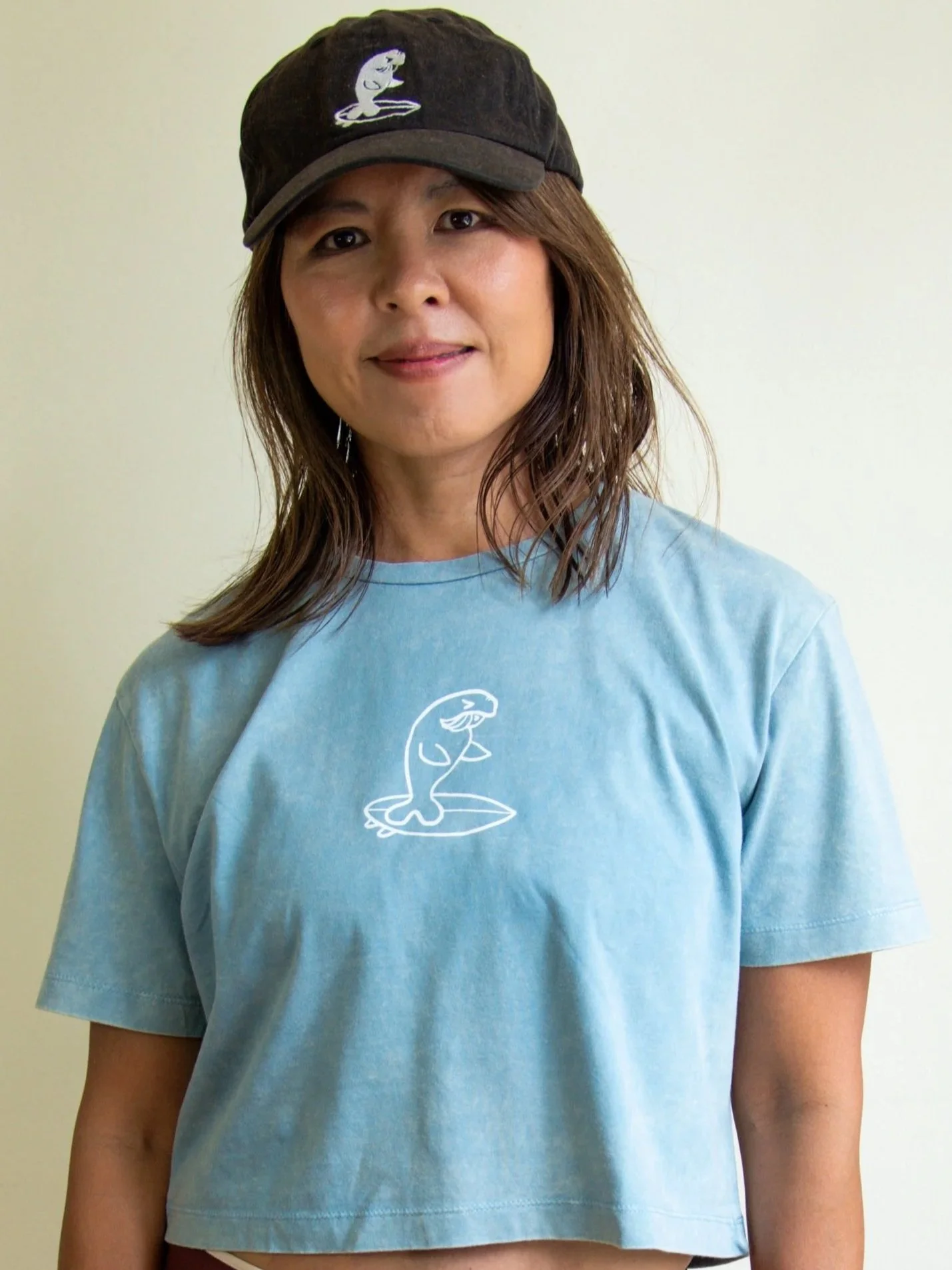 LOST FISH STUDIO Crop tee Dugong Evolution 2.jpg
