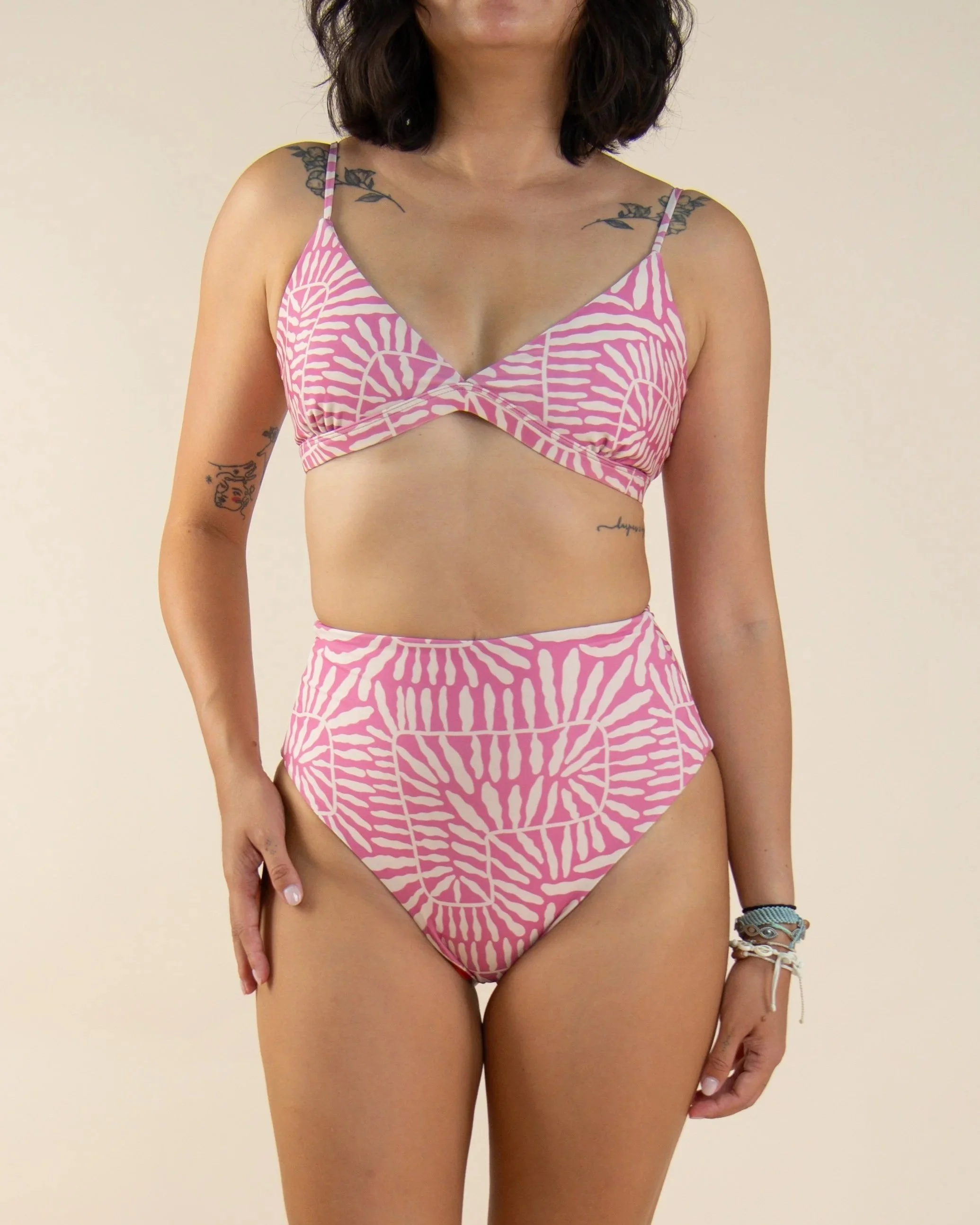 Millie Top - Pink Foliage
