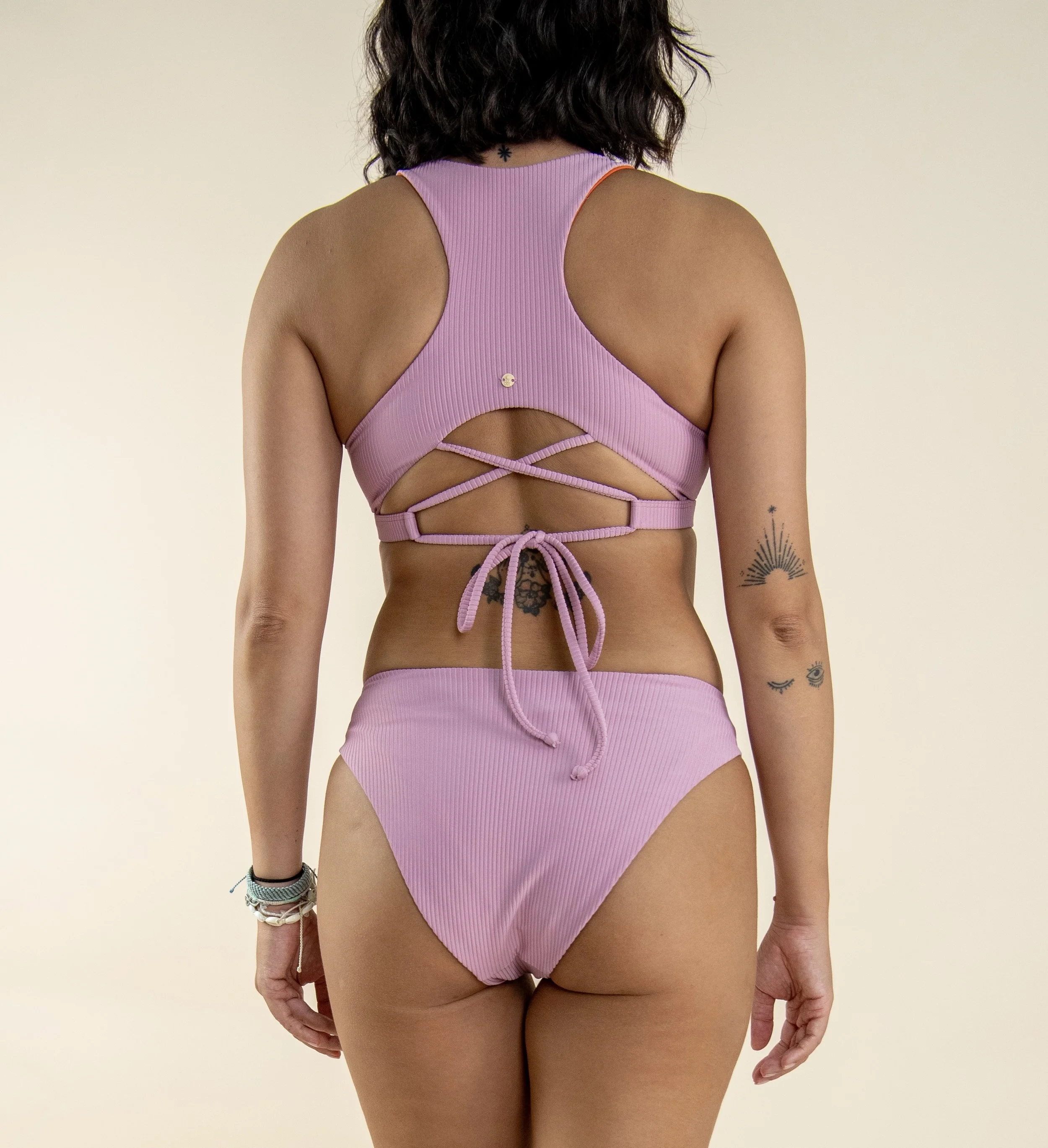 Ocean Racer Top - Pink Eco Rib