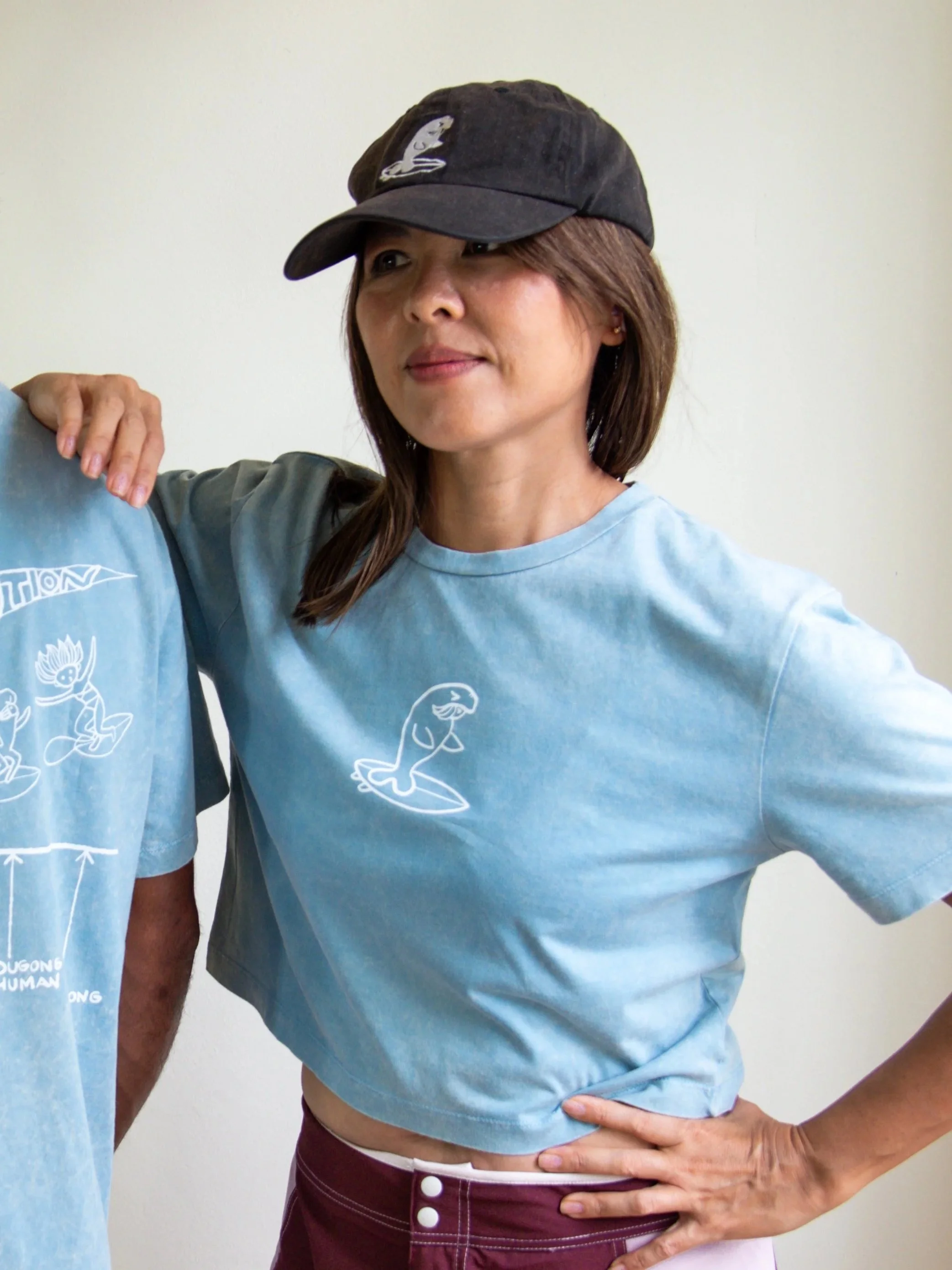 LOST FISH STUDIO Crop tee Dugong Evolution 3.jpg