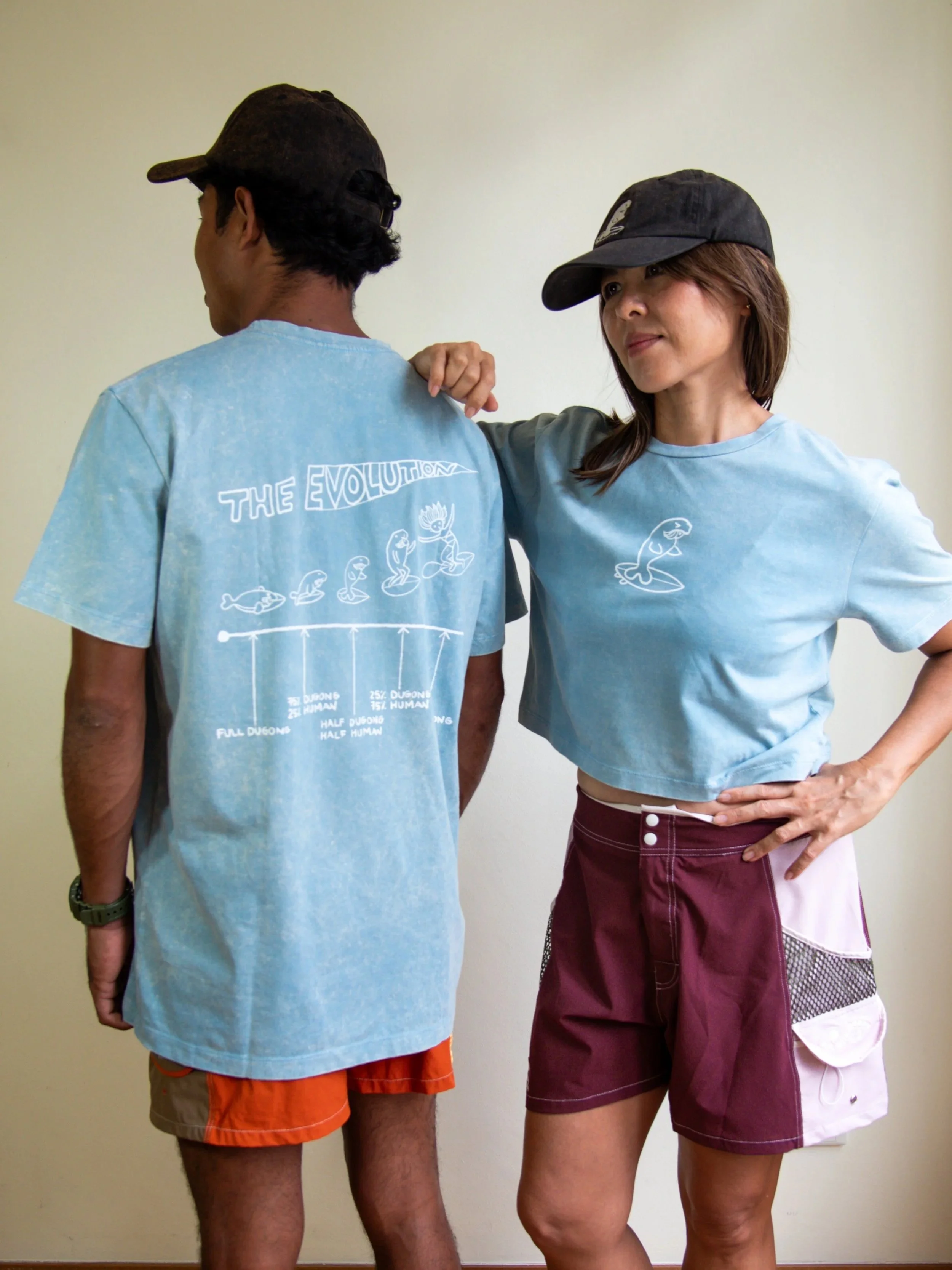 LOST FISH STUDIO Crop tee Dugong Evolution 4.jpg