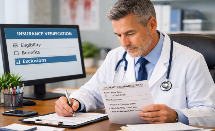 Insurance benefits verification Services for Detecting Plan Exclusions Before Treatment
