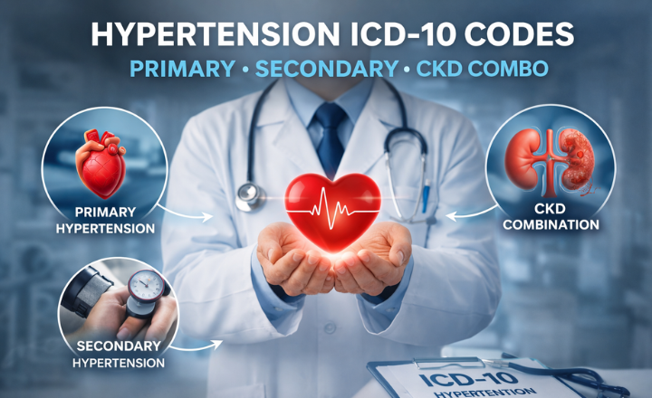 Hypertension ICD-10 codes — primary, secondary, CKD combo