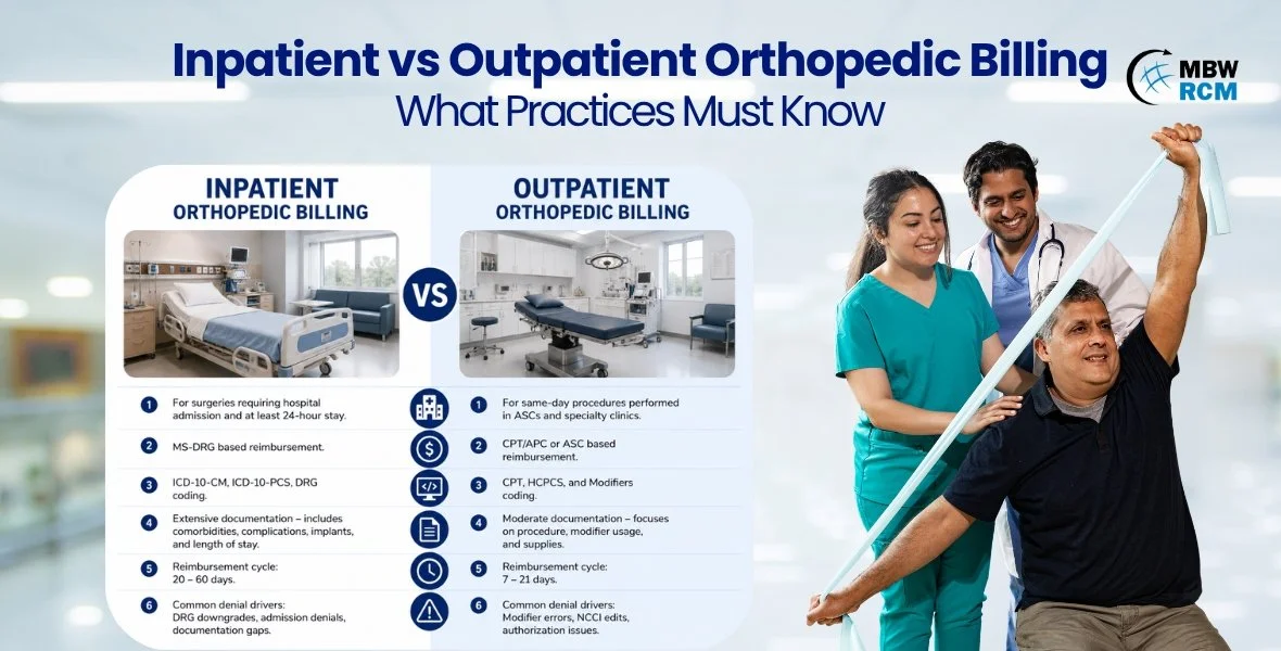 Inpatient vs Outpatient Orthopedic Billing: What Practices Must Know