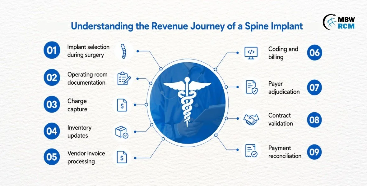 Spine implant revenue cycle