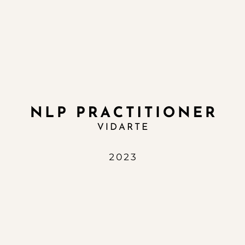 Afbeelding van gevolgde opleiding door Nathalie van Zandvoort tot NLP practitioner coach in 2023. Trainer Peter Dalmeijer bij Vidarte in Vught.