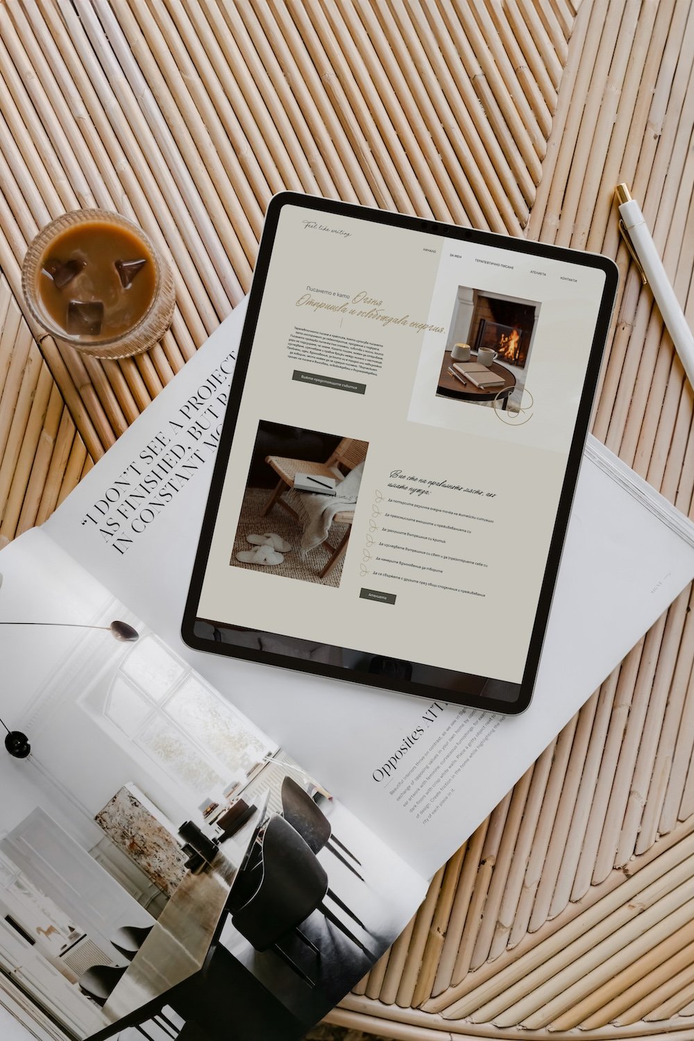 Feel like writing branding and website design by ginger studio