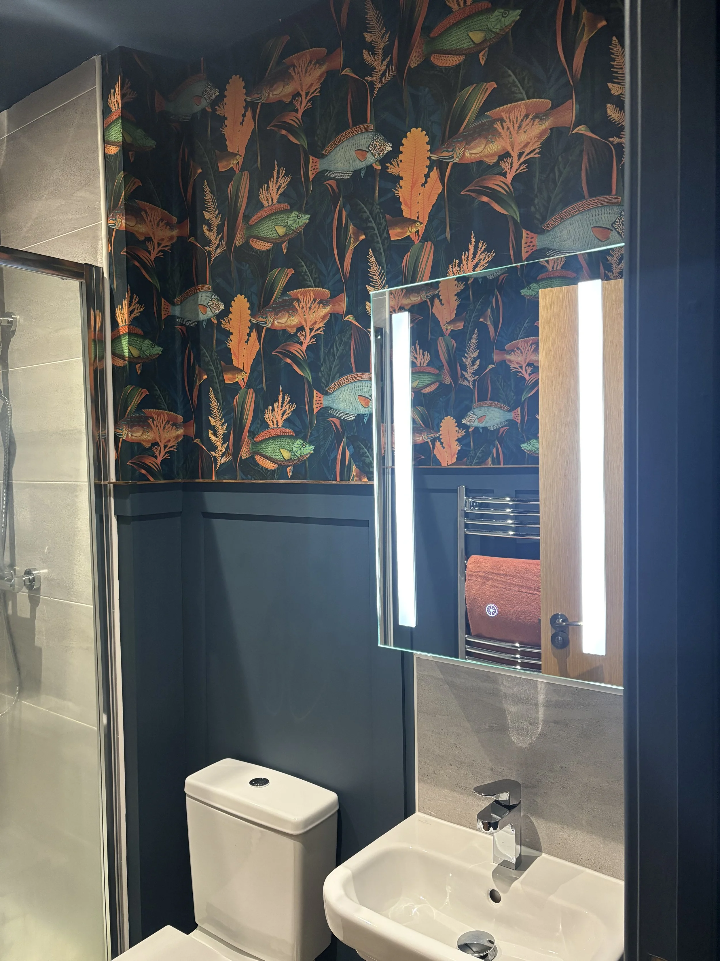 Shaker panelling in wc