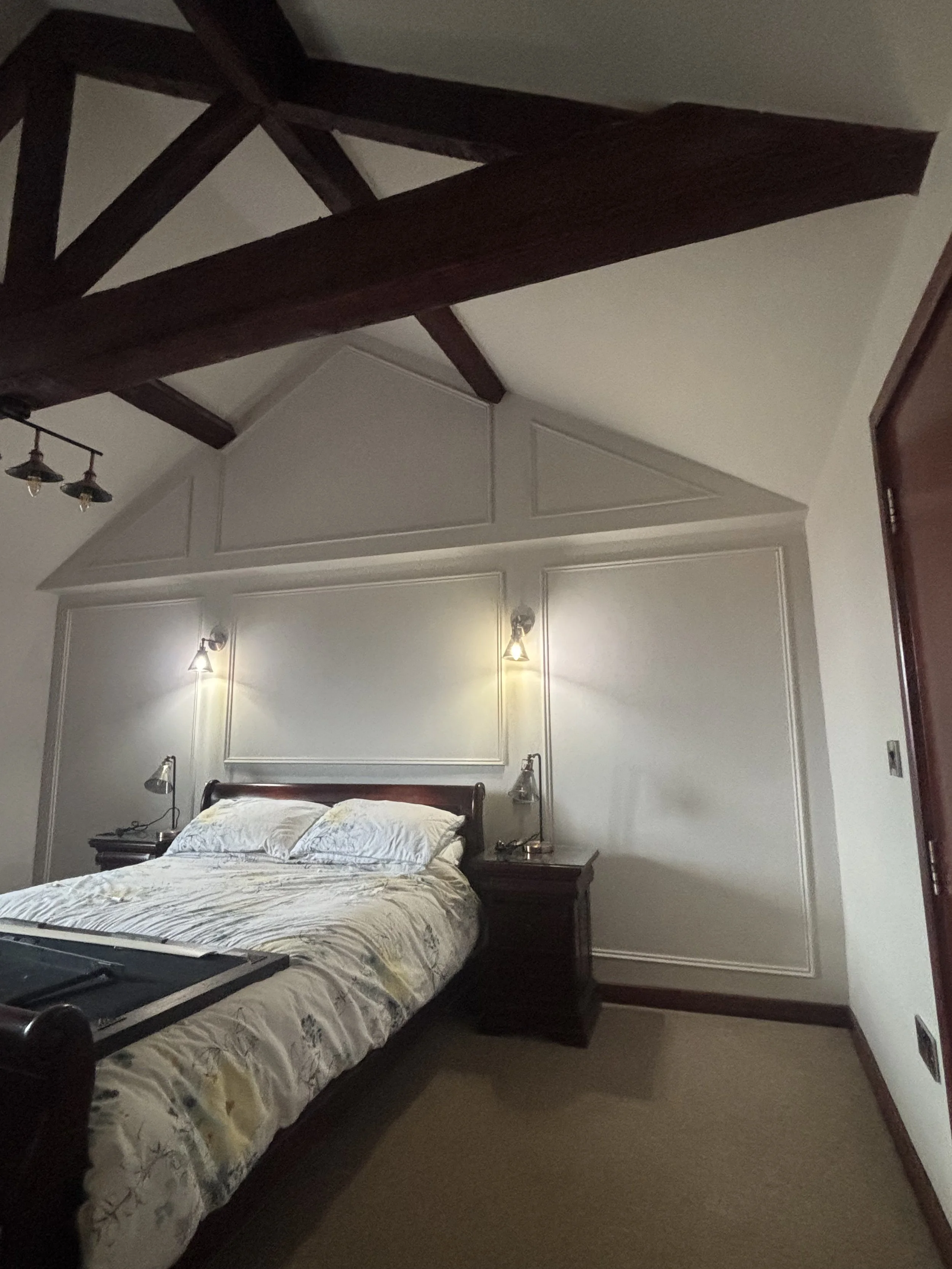 Beaded panelling in character main bedroom