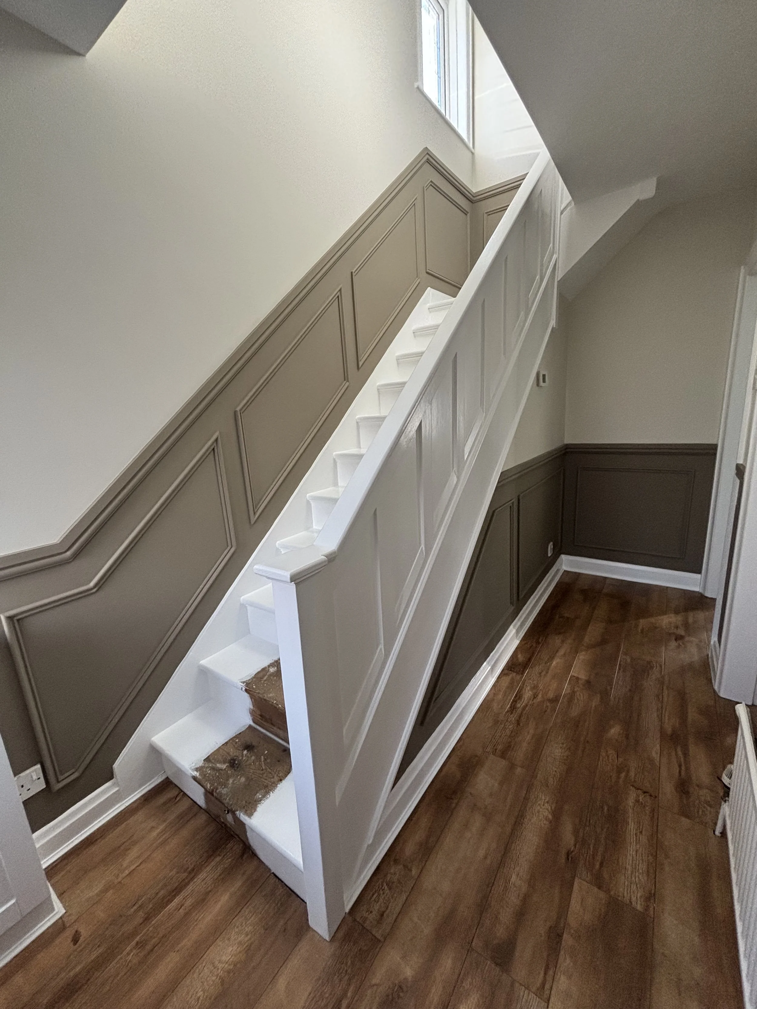 half height panelling on staircase