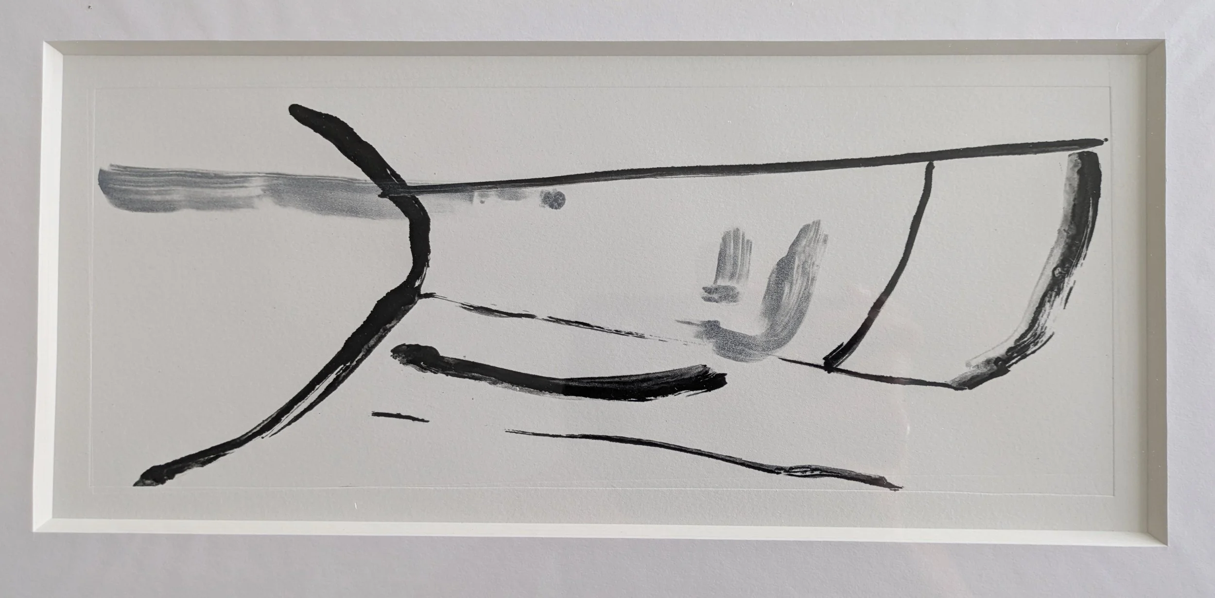 Land and Sea, Monoprint, 12 x 30 cm