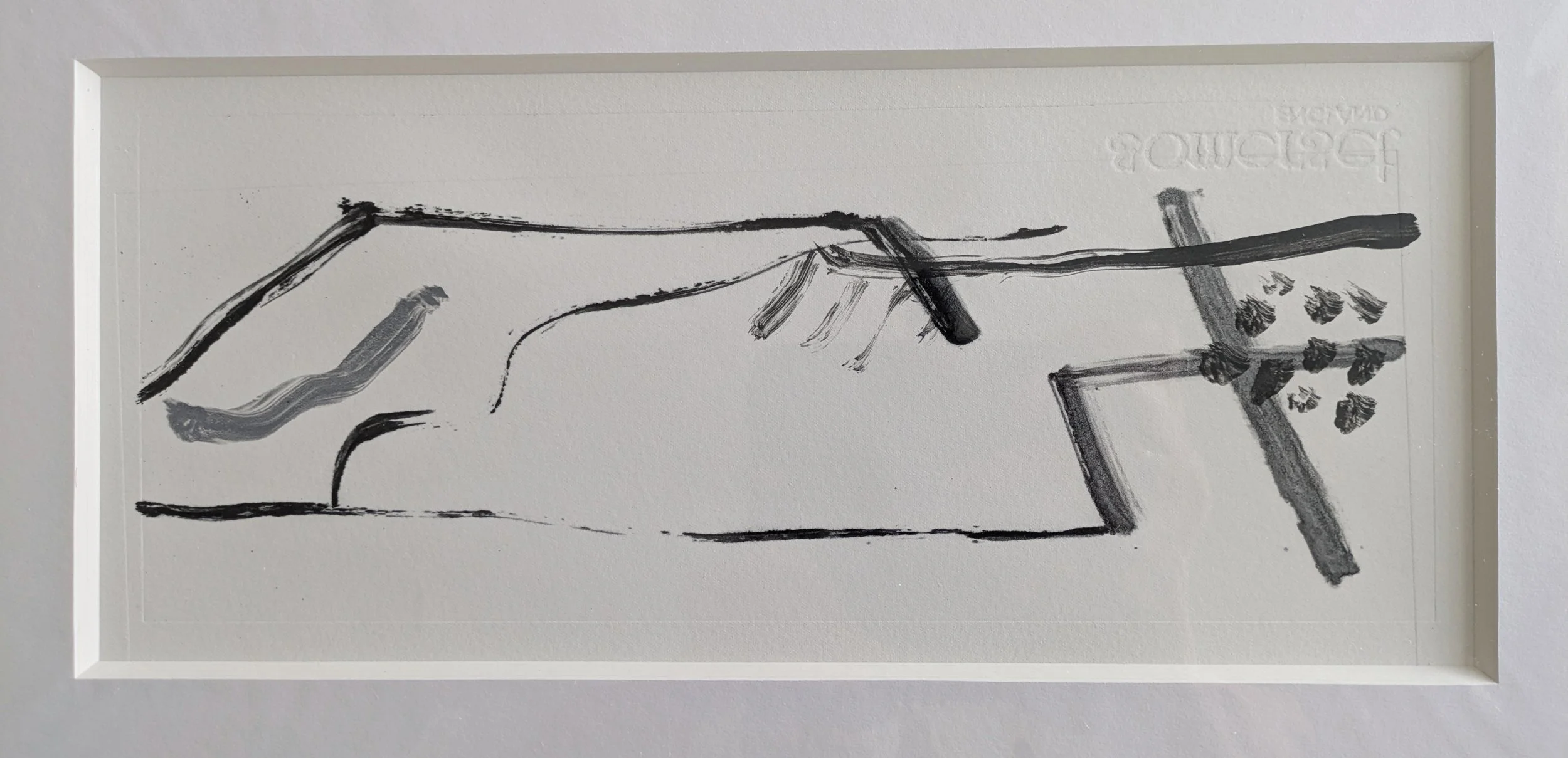 The Crossroads, Monoprint, 12 x 30 cm